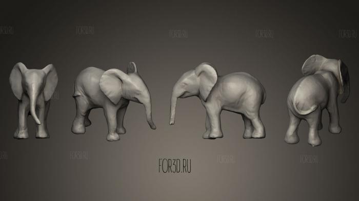 Toy Elefant stl model for CNC